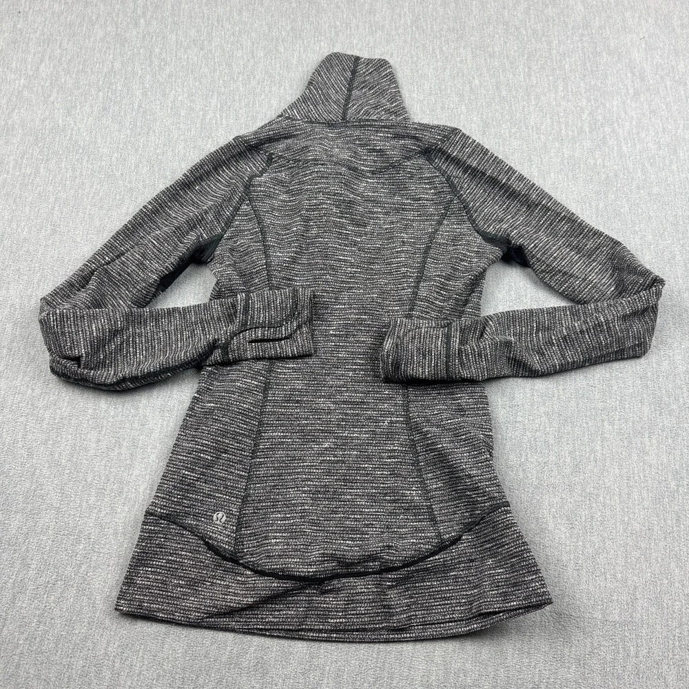 Lululemon Hoodie Womens 4 Gray Space‎ Dye Think Fast Pullover Yoga Gym Workout